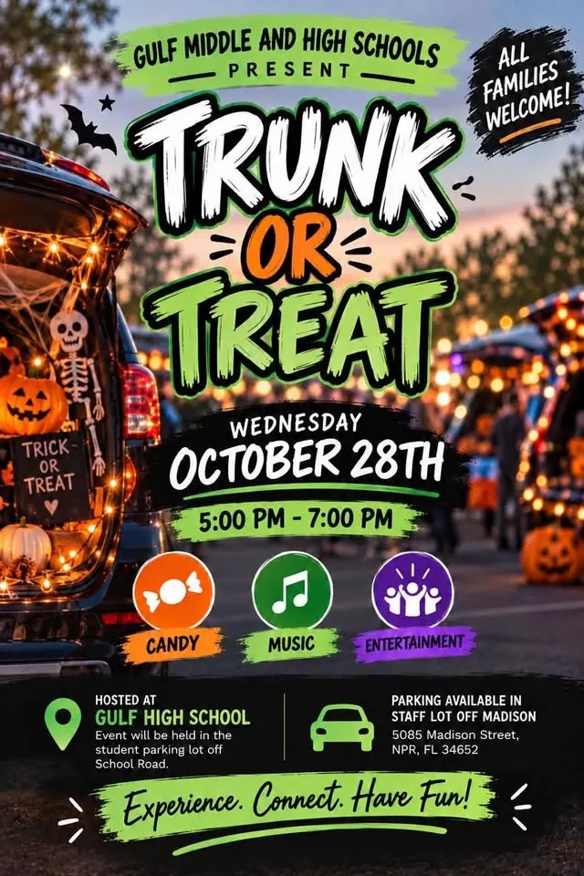 Trunk or Treat at Gulf High School