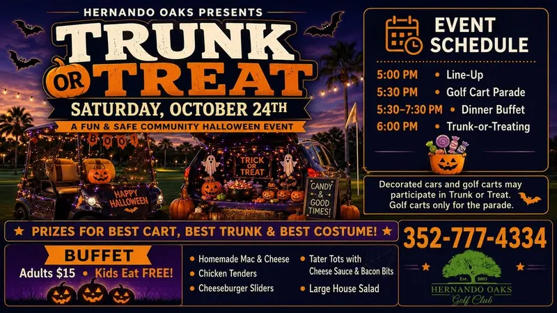 Halloween Trunk or Treat at Hernando Oaks Bar and Grill