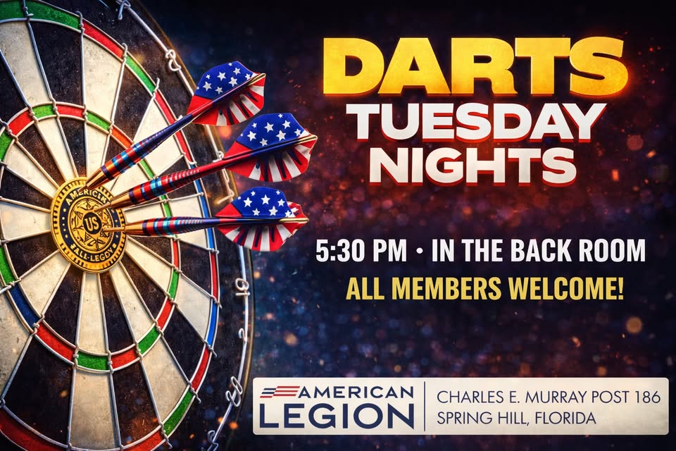 🎯 Tuesday Night Darts at Post 186