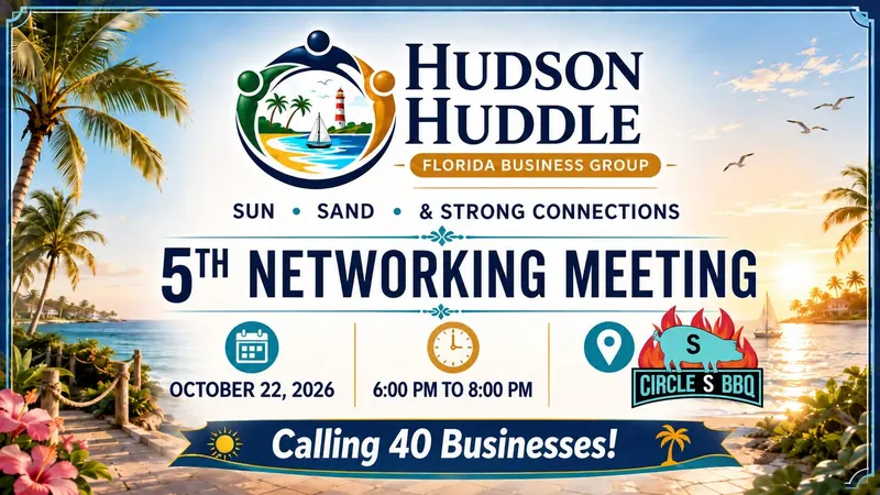 Hudson Huddle Network Meeting - Calling 40 Businesses! at Circle S BBQ, LLC