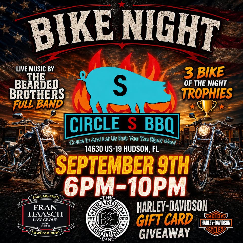 Bike Night w/ Bearded Bros at Circle S BBQ