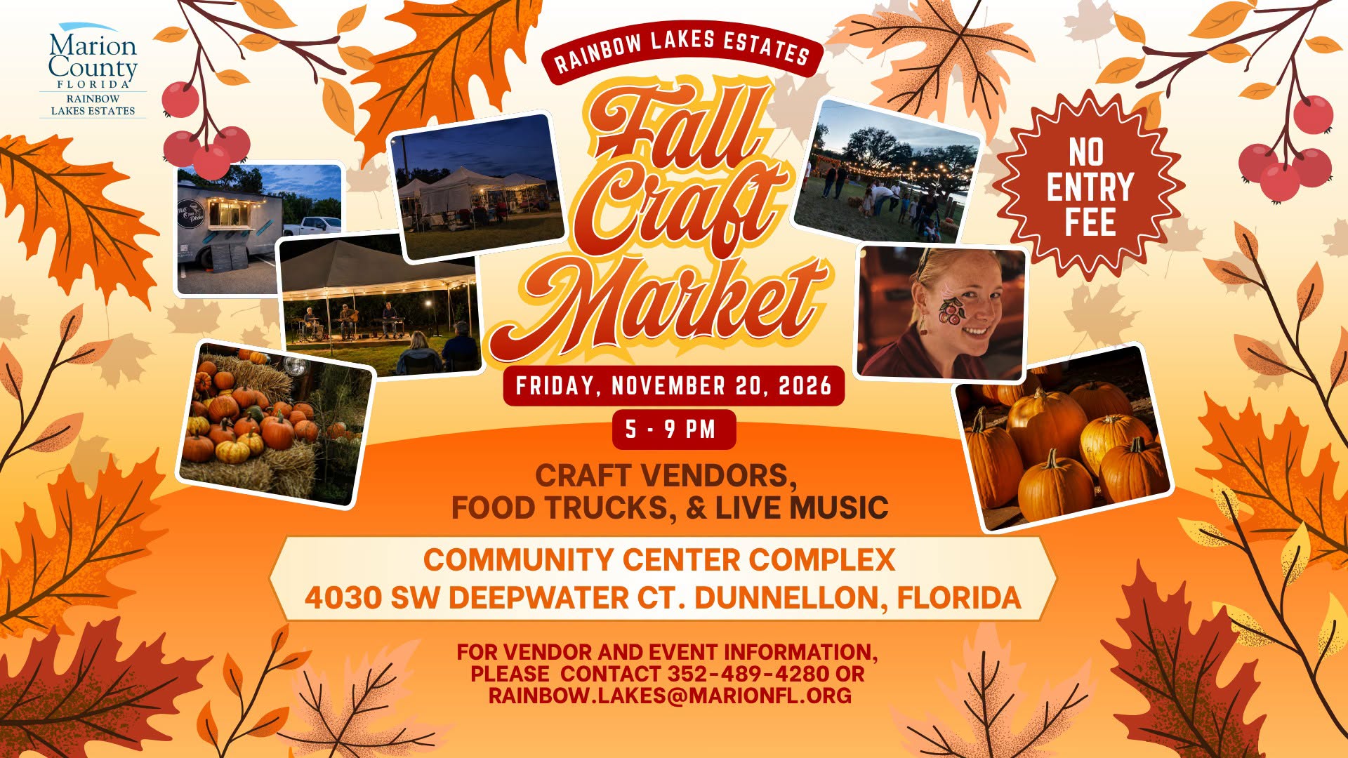 Rainbow Lakes Estates Fall Craft Market at Herman B Oberman Public Library