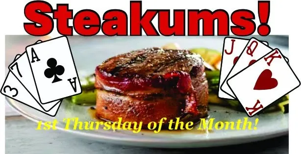 Steakums! at Crystal Beach Community Hall